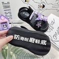 thumbnail image 4 of Sandalias negras 2024 nueva moda escuela primaria estilo coreano estilo coreano niños grandes playa zapatos para niños marca Internet celebridad, 4 of 5