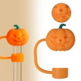 thumbnail image 2 of MOQIN Halloween Straw Cover Cap for Stanley Cup 40oz/30oz Tumbler, 10mm Reusable Cute Ghost Drinking Straw Topper Accessories, Portable Protector Plugs Decorations Gifts for Party Halloween, 2 of 9