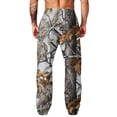 thumbnail image 7 of LTTVQM Men's Casual Outdoor Camo Trousers Soft Fashion Tree Leaf Camo Side Hand Slip Pockets Lightweight Travel Wide Leg Casual Pants Camel 2XL, 7 of 7