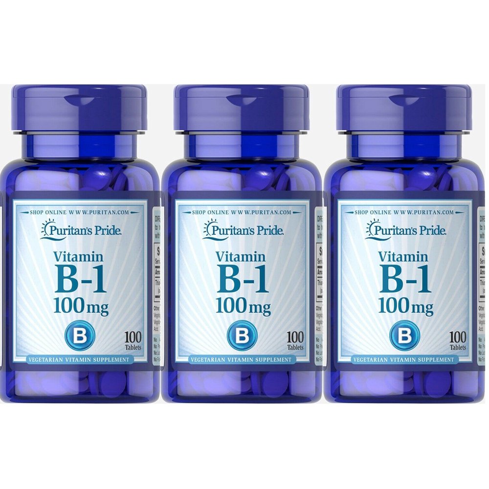 Puritan's Pride Vitamin B1 100 mg (3PACK)