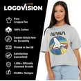 thumbnail image 4 of Nasa Shuttle Women's Boxy Cropped T-Shirt Casual Graphic Tee, 4 of 6