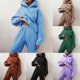thumbnail image 5 of Women Tracksuit 2 Piece Sets Warm Hoodies Top Pant Suits Sweatshirts Outfits, 5 of 8