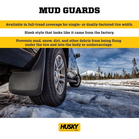 Custom Rear Mud Guards for 2019-2026 Chevy Silverado 1500 Black Impact Resistant