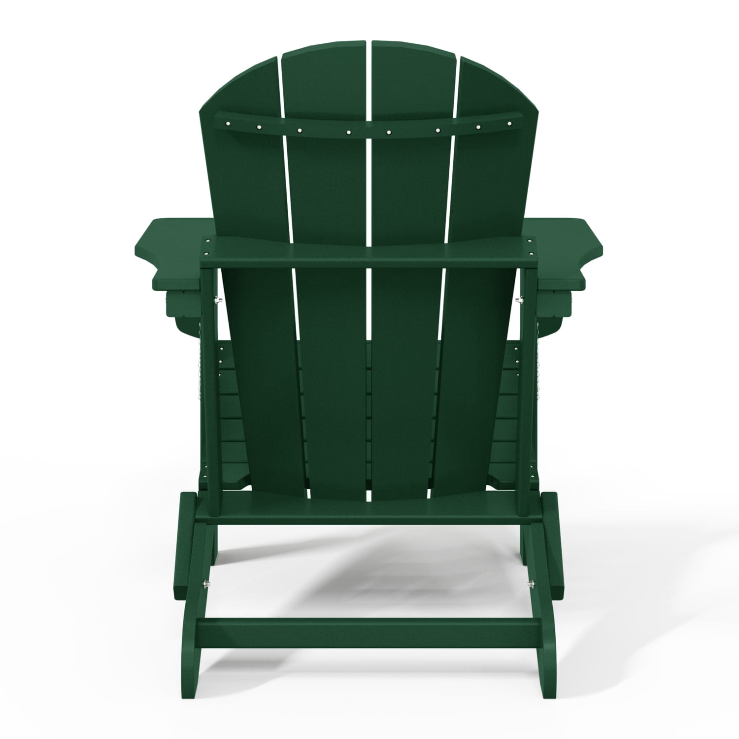 WestinTrends Malibu Outdoor Folding HDPE Adirondack Deck Chair - Patio & Outdoor Lounge, Weather‑Resistant, Dark Green