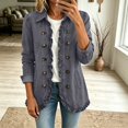 thumbnail image 7 of LTTVQM Womens Ruffled Long Sleeve Denim Jacket Button Down Open Front Cropped Jean Top Coat, 7 of 7
