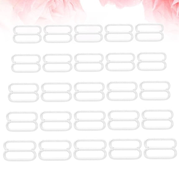 IDEANATEGRATE 250pcs Adjustable 8-Shaped Bra Buckles for Clear and Transparent Shoulder Straps