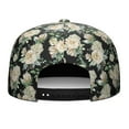 thumbnail image 4 of Floral & Skull Snapback Hat – Gothic Bloom Flat Brim Cap, Unique Streetwear Style, 4 of 8