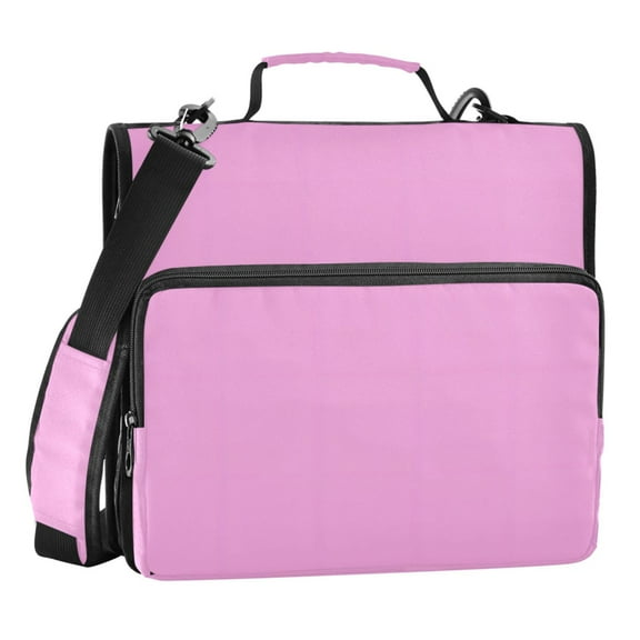 ALAZA Zipper Binder Light Pink Background 3 Ring Trapper Keeper File Folder Organizer Bag