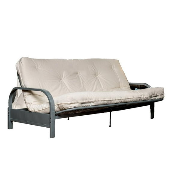 Bowery Hill Contemporary Fabric 8-inch Futon Mattress in White