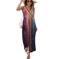 thumbnail image 2 of Particles Shiny Glowing Dress Fashion Boho Beach Long Dresses Female Party Printed Maxi Dress, 2 of 9