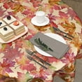 thumbnail image 5 of Fall Tablecloth Maple Leaf Round Tablecloth 60 Inch Autumn Harvest Leaves Decorative Table Cloth Thanksgiving Farmhouse Rustic Polyester Table Cover for Holiday Kitchen Dining Party Indoor Outdoor, 5 of 6