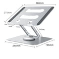 thumbnail image 1 of Soporte para portátil de aleación de aluminio, soporte giratorio para computadora, soporte de disipación de calor, soporte plegable para iPad, soporte adecuado para lectura y pintura, 1 of 6