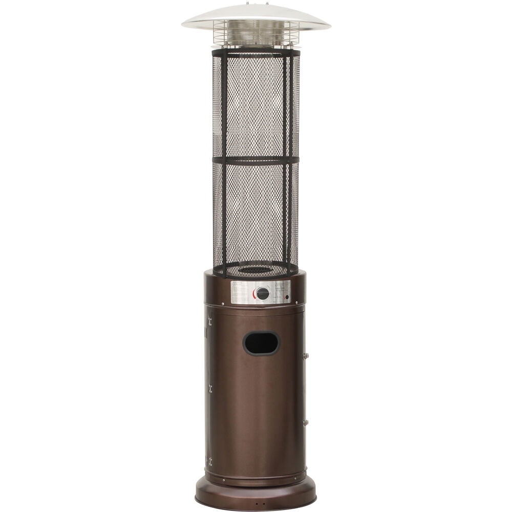 Hanover 6 Ft. 34,000 BTU Cylinder Patio Heater with Glass Flame Display