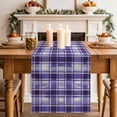 thumbnail image 2 of Table Runner 70 Inches Long for Kitchen Dining, Purple Plaid Dresser Scarf Farmhouse, Dining Table Decorations for Wedding/Parties, Modern Art Checkered Farmhouse 13 x 70 In, 2 of 8