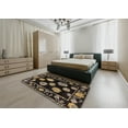 thumbnail image 5 of Ahgly Company Machine Washable Indoor Rectangle Abstract Dark Almond Brown Area Rugs, 2' x 3', 5 of 7