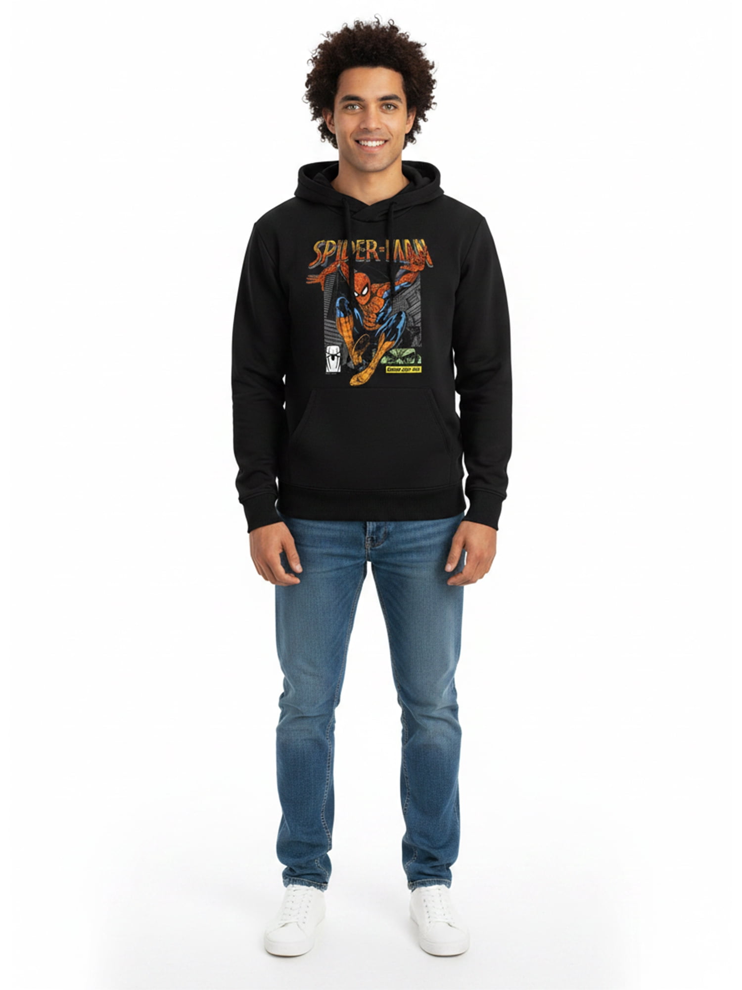 Marvel Spider-Man, Men's & Big Men's Graphic Pullover Hoodie, New Build Spider, Sizes S-3XL