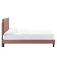 thumbnail image 3 of Modway Current Modern Performance Velvet Twin Platform Bed in Dusty Rose Pink, 3 of 10