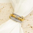 thumbnail image 4 of CUKIXA Gold Stackable Rings for Women Non Tarnish, 18k Gold Plated Cubic Zirconia Rings, Silver Gold Multi Ring Mixed Metals Stack Rings Set-8#, 4 of 5