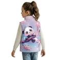 thumbnail image 3 of Pzuqiu Panda Girls Zip Up Sleeveless Vest Size 4 Casual Clothes for Girls Fall Outerwear Versatile Warm Winter Coat with Pocket Vest Zip Up Sleeveless for Kids and Toddlers, 3 of 7