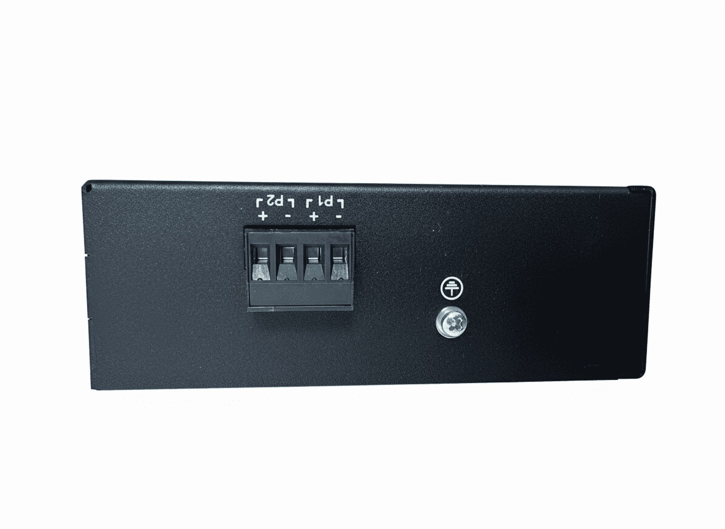 16-Port Fast Ethernet Industrial DIN-Rail Unmanaged Network Switch, 12-48V DC