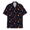 thumbnail image 2 of Retro Magic Black Cat Skull Hawaiian Shirt For Men Dark Witch Skull Mens Hawaiian Shirts Short Sleeve Button Down Shirt Men, 2 of 7