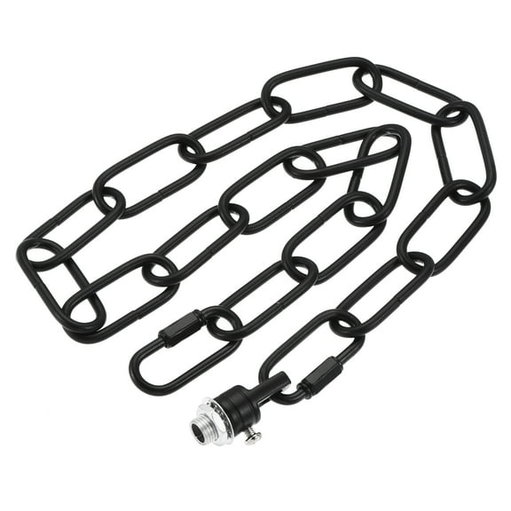 Uxcell 24" Long Hook Rings Connectors Pendant Light Fixture Chain Black 1 Set