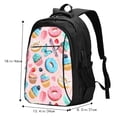 thumbnail image 5 of Balery Cupcakes and Donuts Print USB Charging Backpack for Men and Women - Water-Resistant, Anti-Theft Laptop Backpack with USB Port for Travel, Work, School, and College, 5 of 7