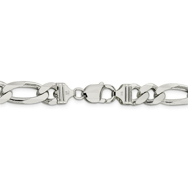 Large Figaro Chain Necklace in .925 Sterling Silver