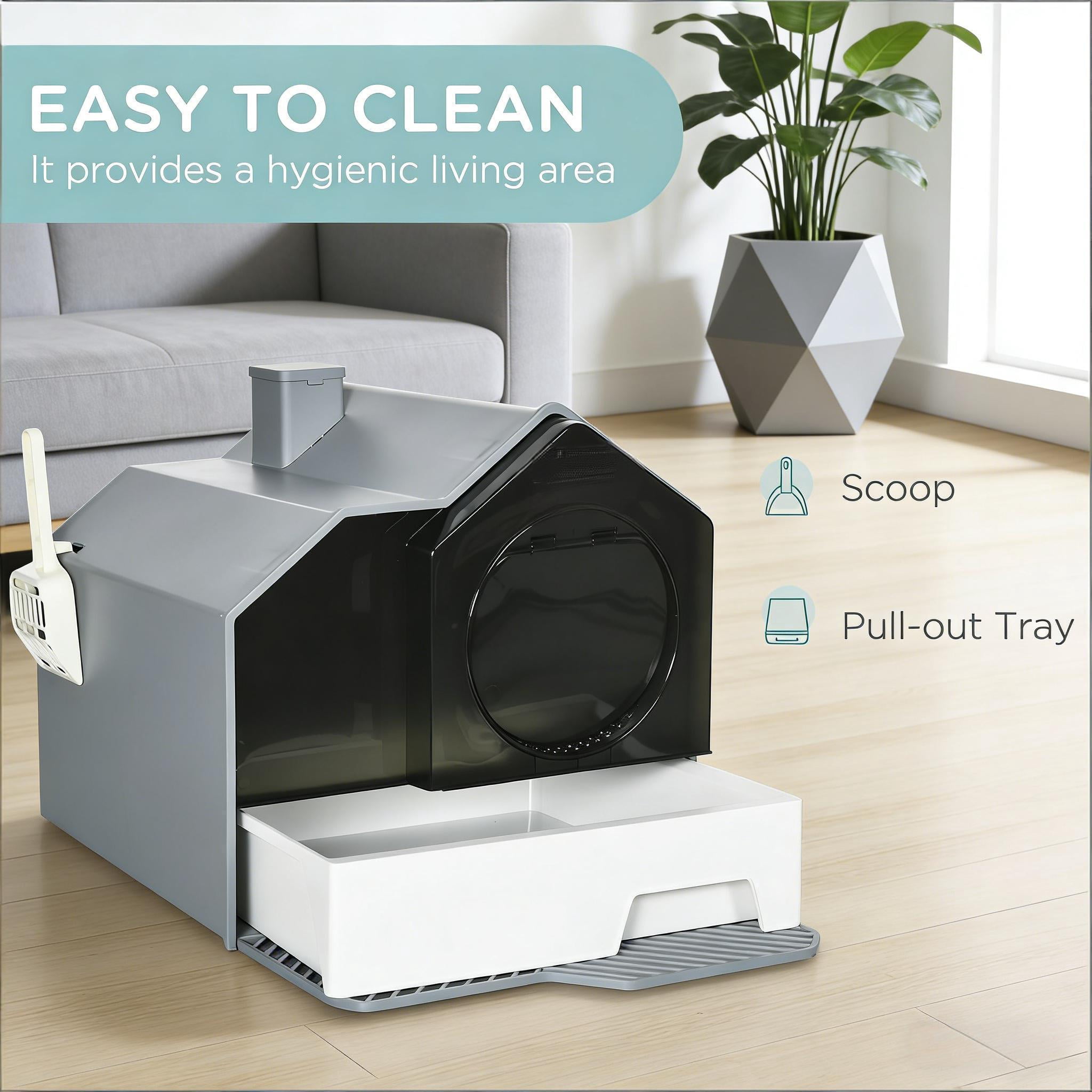 Cat Litter Box, Hooded Cat Litter Box