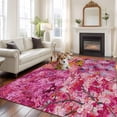 thumbnail image 3 of Area Rug for Living Room, Colorful Cherry Blossom Non-Slip Indoor Large Carpet for Bedroom/Dining Room, Spring Flowers Vintage Art Washable Low-Profile Rectangle Floor Runner Rugs - 5 x 7 Ft, 3 of 7
