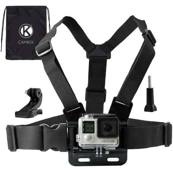 Chest Mount Harness Compatible w/ Gopro Hero 8 Black, 7, 6, 5, 4, Session, Black, Silver, Hero+ LCD, 3+, 3, 2, 1