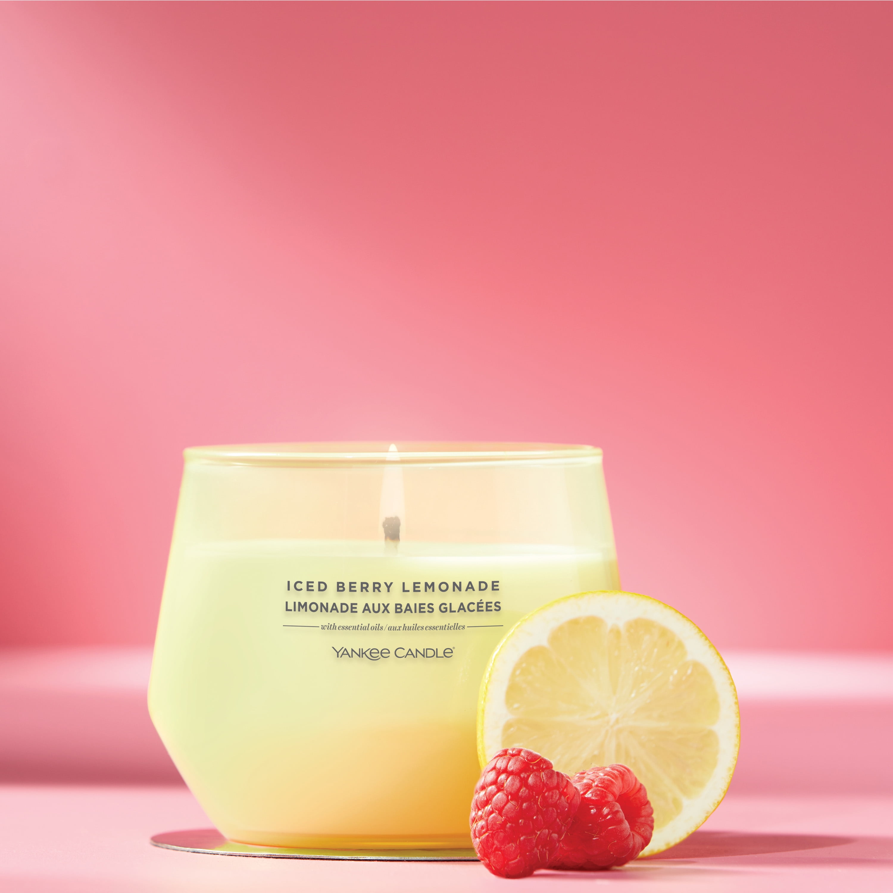 Yankee Candle Scented Candle, Iced Berry Lemonade, 10 oz, Studio Collection, Up to 50 Hours of Burn Time, 1 Wick