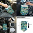 thumbnail image 7 of Renewold Butterfly Tie-Dye Teal 14 Pack Car Seat Cover Set with Steering Wheel Seat Belt Strap Gear Shift Knob Cover Set Garbage Bin Armrest Pad Rearview Mirror Coasters Universal Fit SUV Sedans, 7 of 7