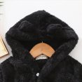 thumbnail image 4 of Gibobby Boys Girls Kids Hooded Bathrobe,Soft Flannel Loungewear Robe with Adjustable Tie,Cartoon Print,for Toddlers to Kids 18 Month 2T 3T 4T 5T 6T Toddler Kids Pajamas,Black,Size 18-24 Months, 4 of 6