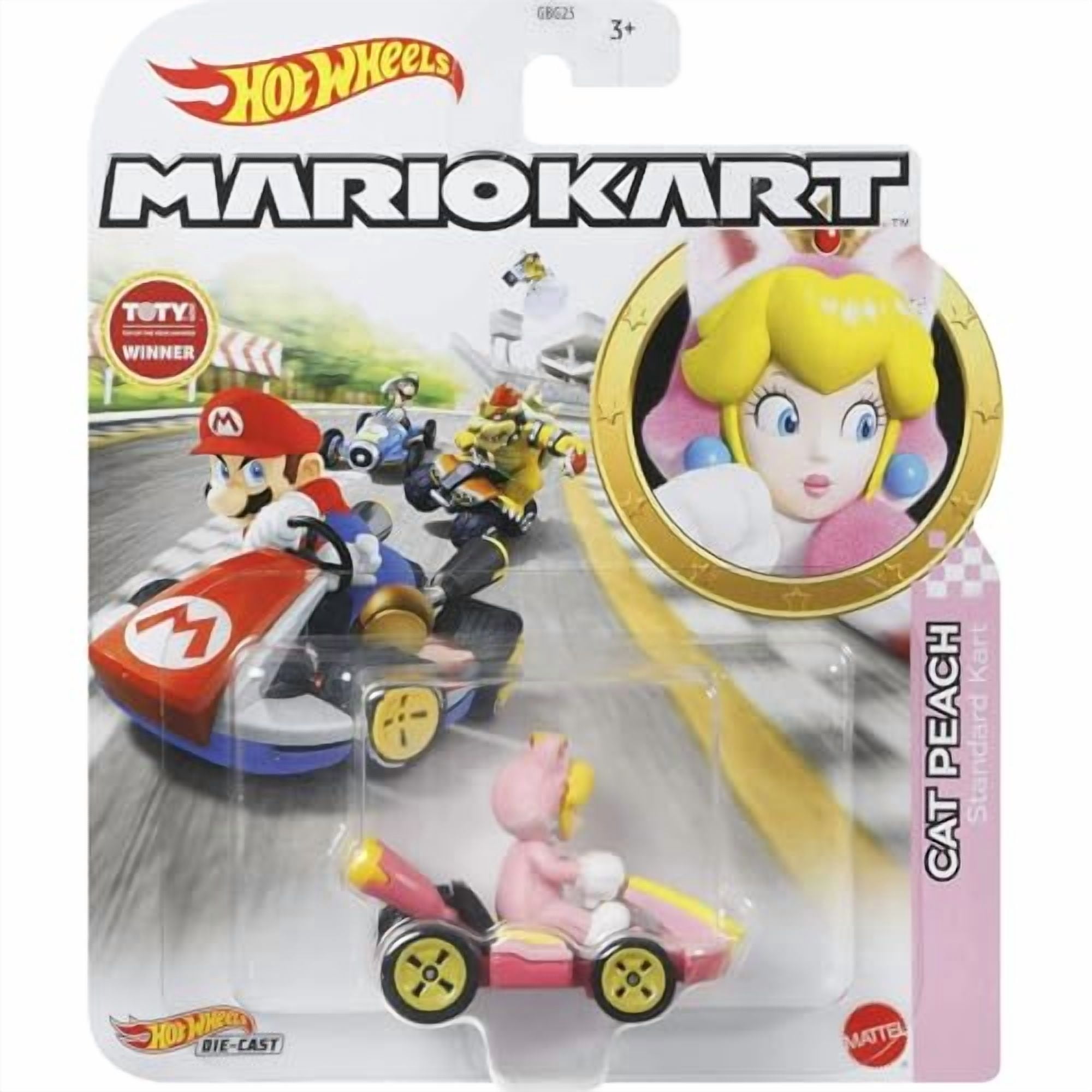 Hot Wheels Mario Kart Die-Cast Character Cars Collection, 8-Pack Set, Nintendo Gaming Collectibles GBG25-957N