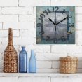 thumbnail image 3 of Dragonfly Frame Flowers Wall Clock Square Silent Non Ticking Battery Operated Clock for Home Bathroom Kitchen Bedroom Living Room, 3 of 8