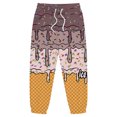 thumbnail image 3 of Kiijoy Little Girls Jogger Pants Ice-Cream High Waist Drawstring Sweatpants, Sizes 6-7, 3 of 3