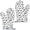 Grey-1, variant on Halloween Full Print Oven Mitts Two Pack Polyester Cotton Cooking Mitts For Microwave And BBQ