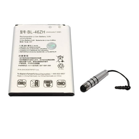 World Star™ Standard Replacement Battery BL-46ZH EAC6307970 2045mAh for LG K7 MS330 LS675 Tribute 5 with Mini Stylus in Non-Retail Pack with 2-Year Limited