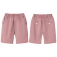 thumbnail image 6 of HAOTAGS Boys Uniform Shorts (5-15) Elastic Waist School Shorts with Pockets Hot Pink Size 7-8 Years, 6 of 9