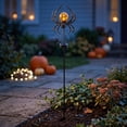 thumbnail image 5 of Halloween Solar Garden Stake Light,Metal Waterproof Spider Shape Stake with Lantern for Outdoor Yard Lawn Holiday Decor, 5 of 6