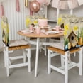thumbnail image 4 of Spring Eggs Dining Chair Back Cover Only, Kettles Yellow Flower Vintage Home Farm Set of 6 Chair Back Covers, Removable Washable for Dining Room, Banquet & Holiday Decoration, 4 of 9