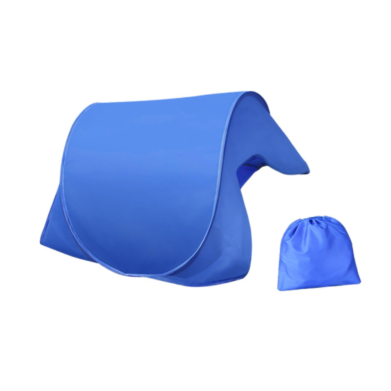 TTETTZ Mini Beach Sun Shelter Instant Canopy Zipper with Phone Pocket Head Shade Automatic Shade Tent for Fishing Outdoor Dog Pet Blue