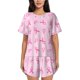 thumbnail image 1 of Fotbe Breast Cancer Awareness 1 Conjunto de Pijama Estampado para Mujer, 2 Piezas, Ropa de Dormir con Camiseta de Manga Corta y Shorts Suaves-4X-Large, 1 of 6