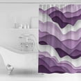 thumbnail image 2 of Shower Curtain Waterproof Shower Curtain for Bathroom,Bathtub,Shower, Purple Ombre Ocean Wave Shower Curtain Set with Hooks for Home Decoration 72x72 Inch, 2 of 6