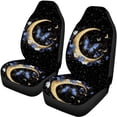 thumbnail image 5 of FOR U DESIGNS Butterfly Hibiscus Moon Star Pattern Car Seat Cover Wear-Resistan Car Seat Protectors Stretch Split Bench Compatible Car Interior Covers Universal Fit for Vehicles Trucks and SUVs, 5 of 7