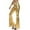 Yellow, variant on Women's High Shine Casual Trousers Long Relaxed Fit Comfortable Travel Bottoms for Spring Summer Fall Season L Black