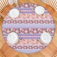 thumbnail image 2 of Colorful Round Table Cover, Boho Floral Design with Elasticated Edge for Up to 56 Inches, Easy Clean, 2 of 7