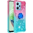 thumbnail image 2 of Slim Fit Phone Case for Redmi Note 12 4G, Bling Shiny Quicksand Effect TPU Bumper Case with Four Corners Heavy Anti-Fall Protection for Redmi Note 12 4G,Pink Blue, 2 of 14