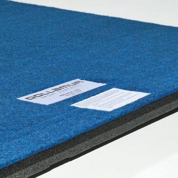 Dollamur 5'x10'x1-3/8" Gymnastics Mat, Blue, Carpeted Mat for Tumbling and Cheerleading, FLEXI-Roll®